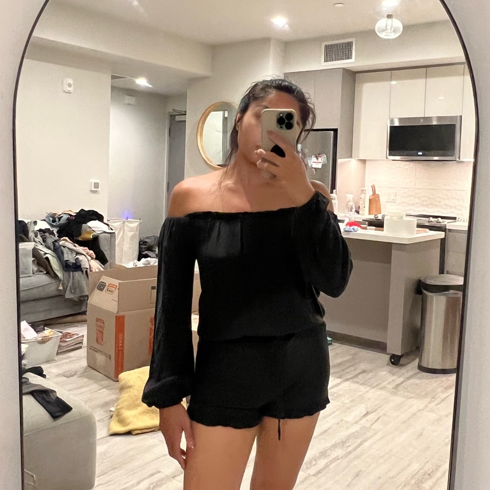 brandy melville off the shoulder romper